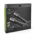 Nedis High Speed HDMI™-Kabel met Ethernet | HDMI™ Connector | HDMI™ Connector | 4K@60Hz | ARC | 18 Gbps | 10.0 m | Rond | Katoen | Gun Metal Grijs | Cover Window Box Nedis High Speed HDMI™-Kabel met Ethernet | HDMI™ Connector | HDMI™ Connector | 4K@60Hz | ARC | 18 Gbps | 10.0 m | Rond | Katoen | Gun Metal Grijs | Cover Window Box