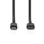 Nedis Lightning Kabel | USB 2.0 | Apple Lightning 8-Pins | USB-C™ Male | 480 Mbps | Vernikkeld | 2.00 m | Rond | PVC | Zwart | Envelop