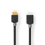 Nedis High Speed ​​HDMI™-Kabel met Ethernet | HDMI™ Connector | HDMI™ Output | 4K@60Hz | ARC | 18 Gbps | 3.00 m | Rond | PVC | Antraciet | Doos