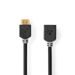 Nedis High Speed ​​HDMI™-Kabel met Ethernet | HDMI™ Connector | HDMI™ Output | 4K@60Hz | ARC | 18 Gbps | 3.00 m | Rond | PVC | Antraciet | Doos