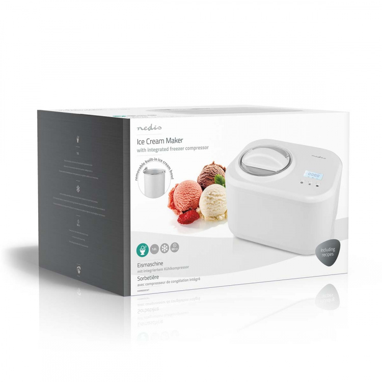 Nedis ijsmachine | 1.0 l | Wit | Kunststof