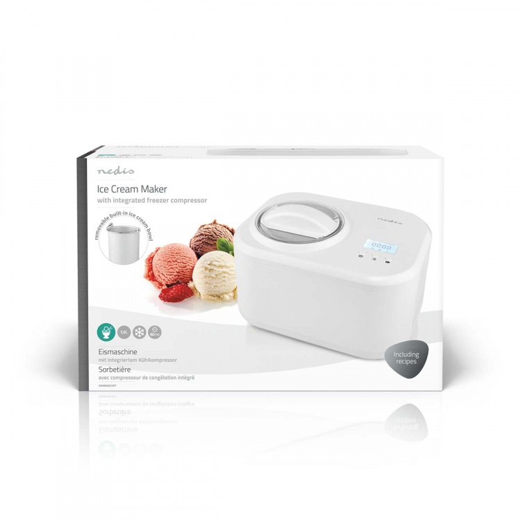 Nedis ijsmachine | 1.0 l | Wit | Kunststof