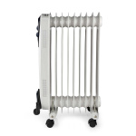 Nedis Mobiele Olieradiator | 800 / 1200 / 2000 W | 9 Vinnen | Instelbare thermostaat | 3 Warmte Standen | Omvalpreventie | Wit
