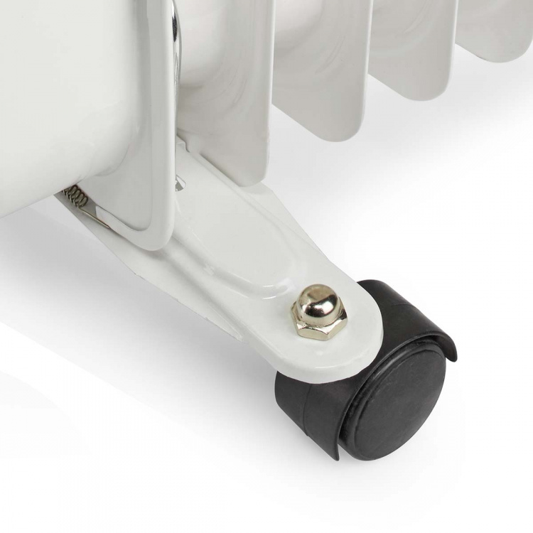 Nedis Mobiele Olieradiator | 800 / 1200 / 2000 W | 9 Vinnen | Instelbare thermostaat | 3 Warmte Standen | Omvalpreventie | Wit