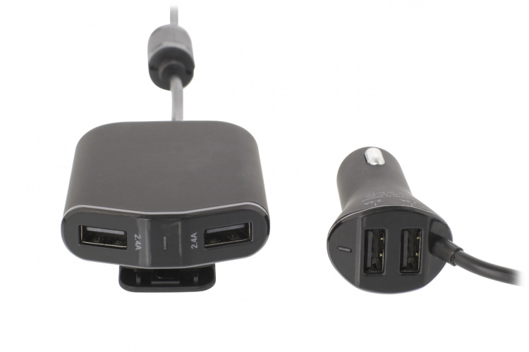 Sweex Autolader 4-Uitgangen 9.6 A USB Zwart