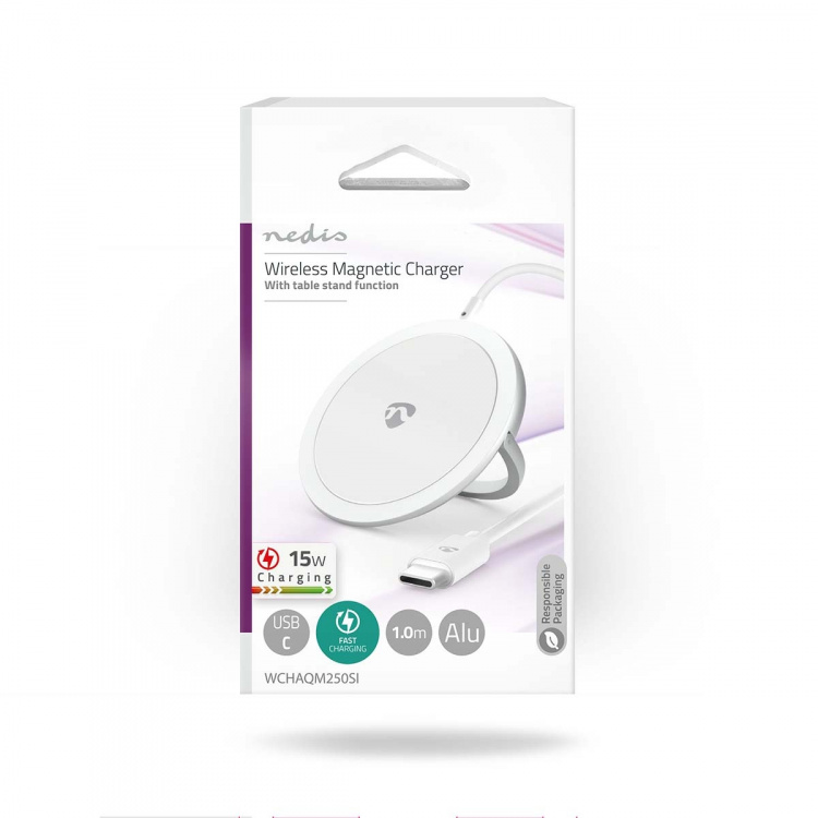 Nedis Draadloze Oplader | Staand | 5 / 7.5 / 10 / 15 W | 1.0 / 1.1 / 1.67 / 2 A | Inclusief kabel | USB Type-C™ | 1.00 m Nedis Draadloze Oplader | Staand | 5 / 7.5 / 10 / 15 W | 1.0 / 1.1 / 1.67 / 2 A | Inclusief kabel | USB Type-C™ | 1.00 m