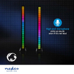 Nedis Game Verlichting | RGB | Batterij Gevoed | Gebruikt voor: Desktop / Notebook | Zwart