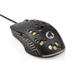 Nedis Gaming Muis | Bedraad | 800 / 1200 / 2400 / 3200 / 4800 / 7200 dpi | Instelbare DPI | Aantal knoppen: 7 | Programmeerbare knoppen | Rechtshandig | 1.50 m | RGB
