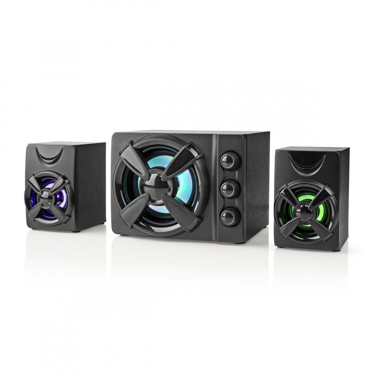 Nedis Gaming Speaker | Speaker-kanalen: 2.1 | USB Gevoed | 3,5 mm Male | 33 W | LED | Volumebediening Nedis Gaming Speaker | Speaker-kanalen: 2.1 | USB Gevoed | 3,5 mm Male | 33 W | LED | Volumebediening
