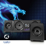 Nedis Gaming Speaker | Speaker-kanalen: 2.2 | USB Gevoed | 3,5 mm Male | 48 W | LED | Volumebediening Nedis Gaming Speaker | Speaker-kanalen: 2.2 | USB Gevoed | 3,5 mm Male | 48 W | LED | Volumebediening