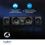 Nedis Gaming Speaker | Speaker-kanalen: 2.2 | USB Gevoed | 3,5 mm Male | 48 W | LED | Volumebediening Nedis Gaming Speaker | Speaker-kanalen: 2.2 | USB Gevoed | 3,5 mm Male | 48 W | LED | Volumebediening
