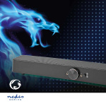 Nedis Gaming Speaker | Speaker-kanalen: 2.0 | USB Gevoed | 3,5 mm Male | 30 W | LED | Volumebediening | Uitgangen audio / video / data: 1x 3.5 mm