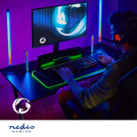 Nedis Gaming Speaker | Speaker-kanalen: 2.0 | USB Gevoed | 3,5 mm Male | 30 W | LED | Volumebediening | Uitgangen audio / video / data: 1x 3.5 mm