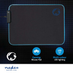 Nedis Gaming Muismat | Microfiber / Rubberen | Zwart