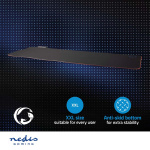 Nedis Gaming Muismat | Microfiber / Rubberen | Zwart