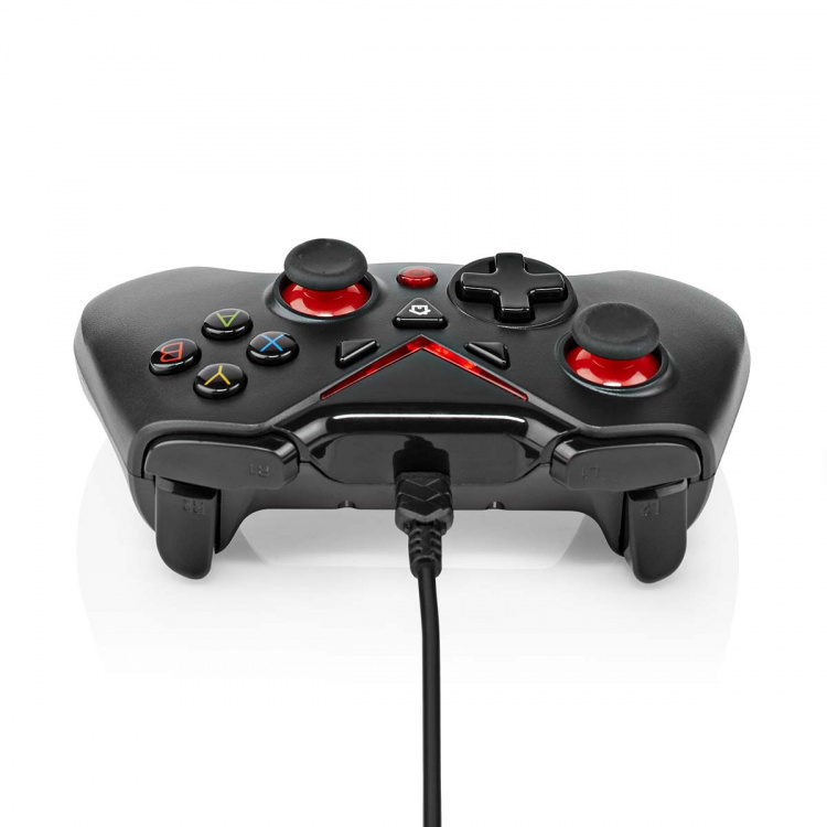 Nedis Gamepad | USB Type-A | USB Gevoed | PC | Aantal knoppen: 12 | Kabellengte: 1.60 m | Zwart