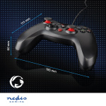 Nedis Gamepad | USB Type-A | USB Gevoed | PC | Aantal knoppen: 12 | Kabellengte: 1.60 m | Zwart