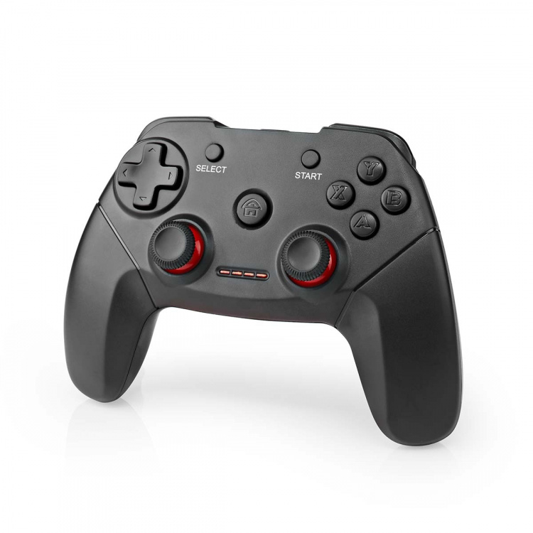 Nedis Gamepad | Draadloos | Batterij Gevoed | PC | Aantal knoppen: 11 | Kabellengte: 1.00 m | Zwart