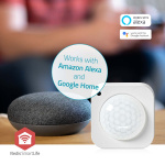 Nedis SmartLife Bewegingssensor | Lichtsensor | Zigbee 3.0 | Batterij Gevoed / USB Gevoed | Detectiehoek: 100 ° | Detectiebereik: 7 m | Max. batterijduur: 24 Maanden | Wit