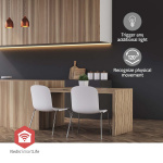 Nedis SmartLife Bewegingssensor | Lichtsensor | Zigbee 3.0 | Batterij Gevoed / USB Gevoed | Detectiehoek: 100 ° | Detectiebereik: 7 m | Max. batterijduur: 24 Maanden | Wit
