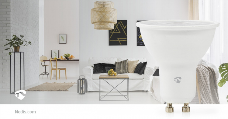 Nedis SmartLife Multicolour Lamp | GU10 | 345 lm | 4.70 W | RGB / Warm tot Koel Wit | 2200 - 6500 K | Android™ / IOS | Spot | 1 Stuks