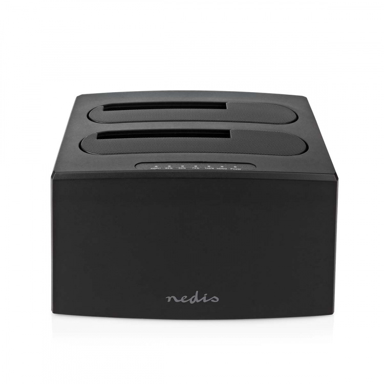 Nedis Docking Station voor Harde Schijf | USB 3.2 Gen1 | USB Type-A | 2 Schijven | 2.5 / 3.5  Nedis Docking Station voor Harde Schijf | USB 3.2 Gen1 | USB Type-A | 2 Schijven | 2.5 / 3.5