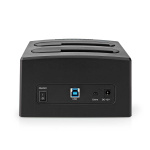 Nedis Docking Station voor Harde Schijf | USB 3.2 Gen1 | USB Type-A | 2 Schijven | 2.5 / 3.5  Nedis Docking Station voor Harde Schijf | USB 3.2 Gen1 | USB Type-A | 2 Schijven | 2.5 / 3.5