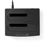 Nedis Docking Station voor Harde Schijf | USB 3.2 Gen1 | USB Type-A | 2 Schijven | 2.5 / 3.5  Nedis Docking Station voor Harde Schijf | USB 3.2 Gen1 | USB Type-A | 2 Schijven | 2.5 / 3.5