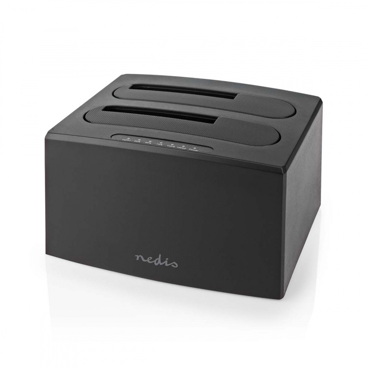 Nedis Docking Station voor Harde Schijf | USB 3.2 Gen1 | USB Type-A | 2 Schijven | 2.5 / 3.5  Nedis Docking Station voor Harde Schijf | USB 3.2 Gen1 | USB Type-A | 2 Schijven | 2.5 / 3.5