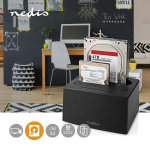 Nedis Docking Station voor Harde Schijf | USB 3.2 Gen1 | USB Type-A | 2 Schijven | 2.5 / 3.5  Nedis Docking Station voor Harde Schijf | USB 3.2 Gen1 | USB Type-A | 2 Schijven | 2.5 / 3.5