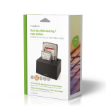 Nedis Docking Station voor Harde Schijf | USB 3.2 Gen1 | USB Type-A | 2 Schijven | 2.5 / 3.5  Nedis Docking Station voor Harde Schijf | USB 3.2 Gen1 | USB Type-A | 2 Schijven | 2.5 / 3.5