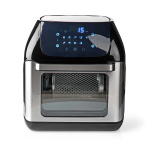 Nedis Heteluchtfriteuse | 12 l | Tijdschakelaar: 60 min | Aantal vooraf ingestelde programma\'s: 9 | Digitaal | Zwart Nedis Heteluchtfriteuse | 12 l | Tijdschakelaar: 60 min | Aantal vooraf ingestelde programma\'s: 9 | Digitaal | Zwart