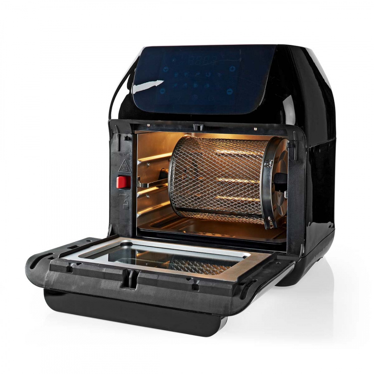 Nedis Heteluchtfriteuse | 12 l | Tijdschakelaar: 60 min | Aantal vooraf ingestelde programma\'s: 9 | Digitaal | Zwart Nedis Heteluchtfriteuse | 12 l | Tijdschakelaar: 60 min | Aantal vooraf ingestelde programma\'s: 9 | Digitaal | Zwart