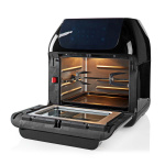 Nedis Heteluchtfriteuse | 12 l | Tijdschakelaar: 60 min | Aantal vooraf ingestelde programma\'s: 9 | Digitaal | Zwart Nedis Heteluchtfriteuse | 12 l | Tijdschakelaar: 60 min | Aantal vooraf ingestelde programma\'s: 9 | Digitaal | Zwart