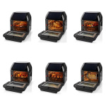 Nedis Heteluchtfriteuse | 12 l | Tijdschakelaar: 60 min | Aantal vooraf ingestelde programma\'s: 9 | Digitaal | Zwart Nedis Heteluchtfriteuse | 12 l | Tijdschakelaar: 60 min | Aantal vooraf ingestelde programma\'s: 9 | Digitaal | Zwart