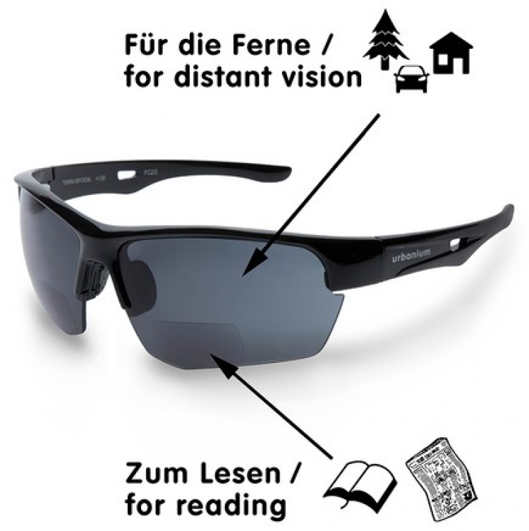 Urbanium Terra Polarizing Bifocal Plus 3,0, Kombinerade Läsglasögon och Solglasögon