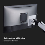 LogiLink Gaming-monitorarm 17-32 med belysning Svart/Vit