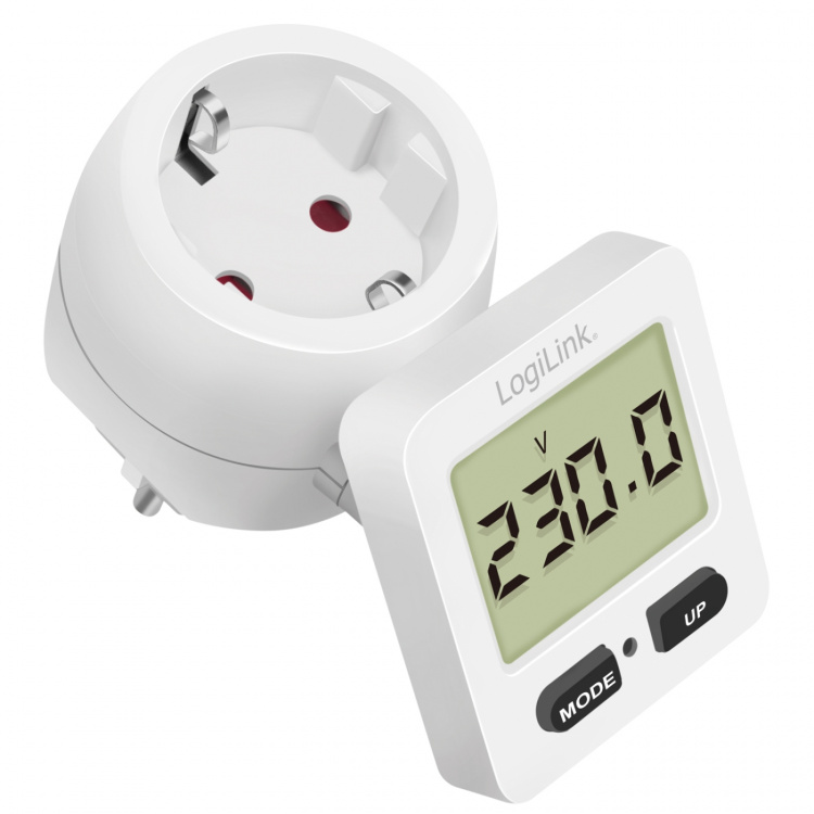 LogiLink Energimätare med kostnadsberäkning Roterbar display LogiLink Energimätare med kostnadsberäkning Roterbar display