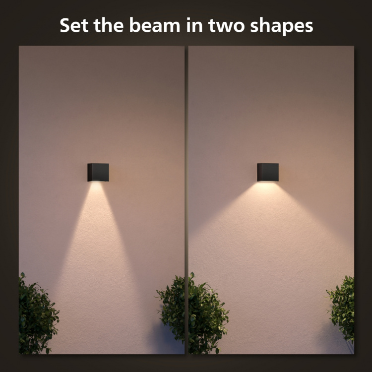 Philips Hue Resonate Vägglampa Nedåtriktad White and Color Ambiance Svart Philips Hue Resonate Vägglampa Nedåtriktad White and Color Ambiance Svart