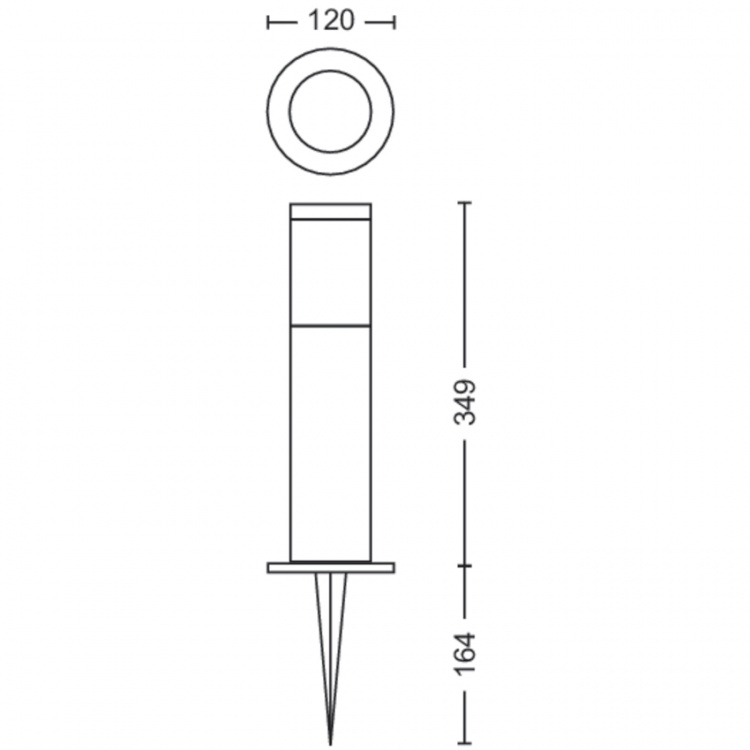 Philips GardenLink Utrecht Piedestal Kallvit 660lm Antracit