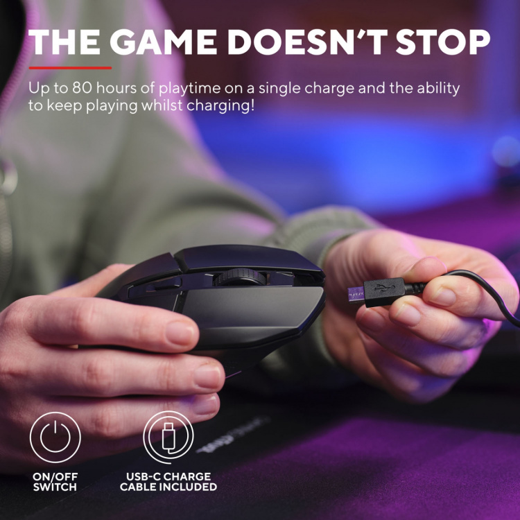 Trust GXT 110 Felox Illuminated Wireless Gaming mouse Svart