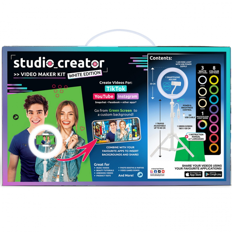 LETS GLOW Studio Creator White Video Maker Kit