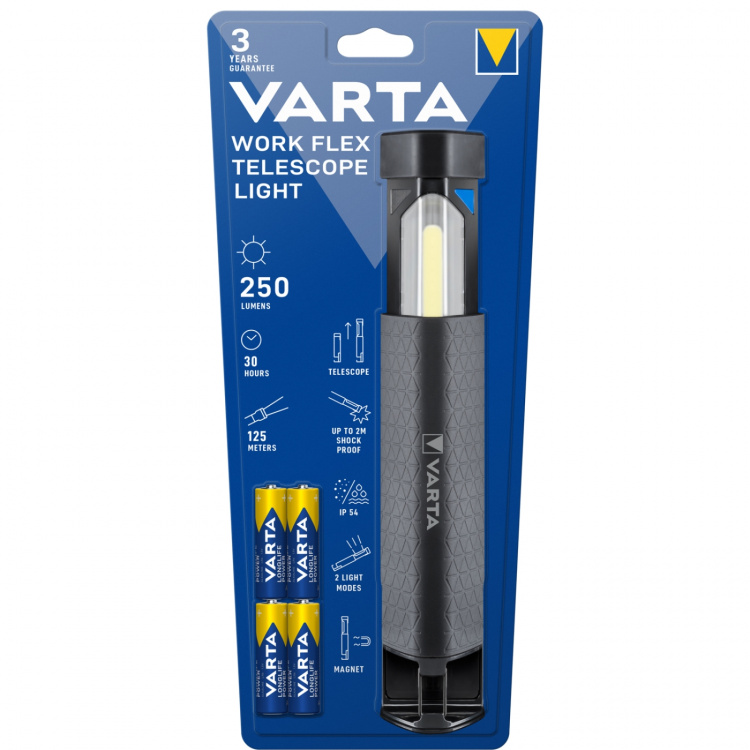 Varta Work Flex Telescope Light Arbetsbelysning IP54 250 lm