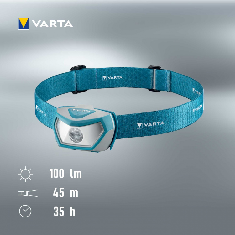 Varta Outdoor Sports H10 Pro Pannlampa 100 lm Blå Varta Outdoor Sports H10 Pro Pannlampa 100 lm Blå