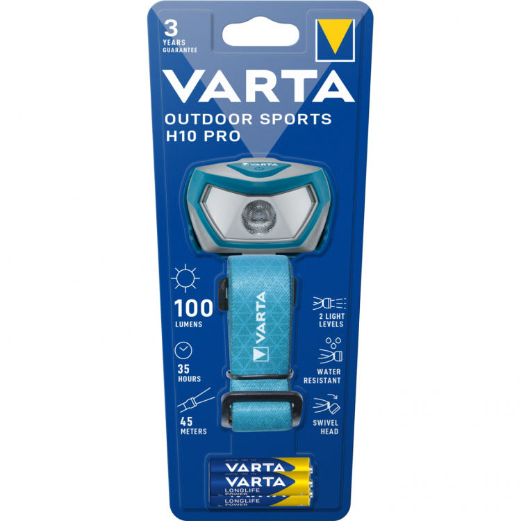 Varta Outdoor Sports H10 Pro Pannlampa 100 lm Blå Varta Outdoor Sports H10 Pro Pannlampa 100 lm Blå