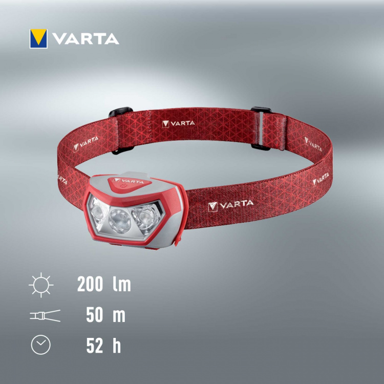 Varta Outdoor Sports H20 Pro Pannlampa 200 lm Röd
