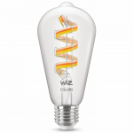 WiZ WiFi Smart LED E27 ST64 40W Filament Färg + Varm-kallvit 470lm