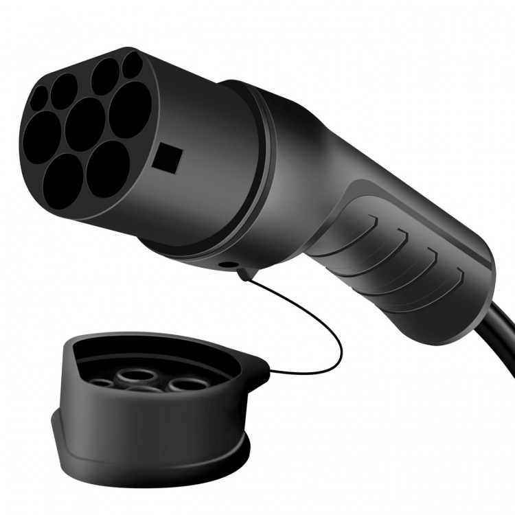 LogiLink Laddkabel Elbil Typ 2 3-fas 32A 22kW 2,5m