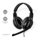 Nedis PC-Headset | Over-Ear | Stereo | USB Type-A / USB Type-C™ | Inklapbare Microfoon | Zwart Nedis PC-Headset | Over-Ear | Stereo | USB Type-A / USB Type-C™ | Inklapbare Microfoon | Zwart