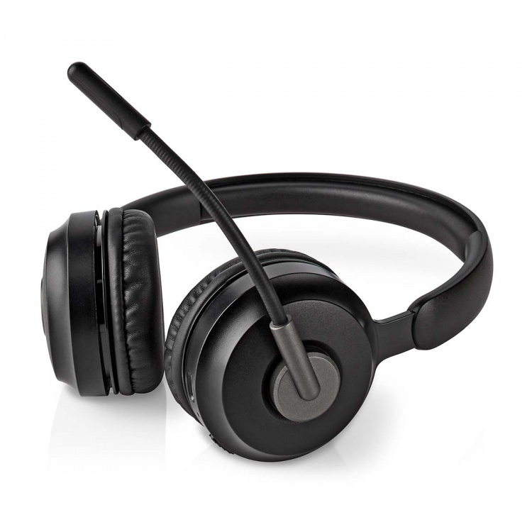 Nedis PC-Headset | On-Ear | Stereo | Bluetooth | Inklapbare Microfoon | Zwart